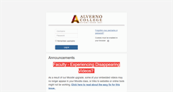 Desktop Screenshot of moodle.alverno.edu