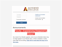 Tablet Screenshot of moodle.alverno.edu